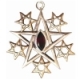 Garnet Pendant mounted in a pentacle