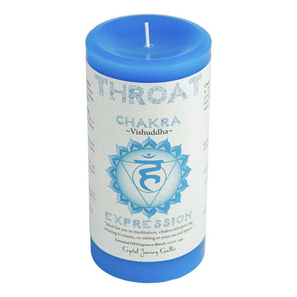 Throat Chakra Candle by Crystal Journey
