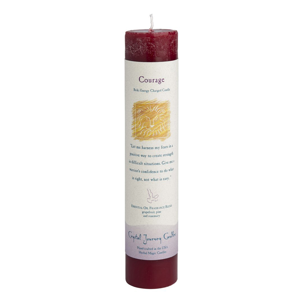 Courage Reiki Charged Pillar Candle