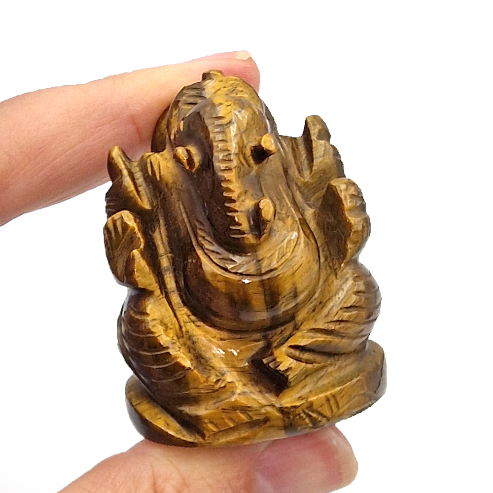 Gold Tiger Eye Crystal Ganesh