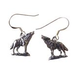 Sterling Silver Wolf Earrings