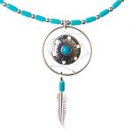 Turquoise Shield Design Necklace