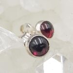 Garnet Round Stud Earrings 5mm