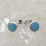 Turquoise Round Stud Earrings 6mm