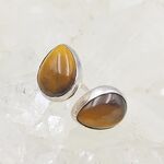 Tiger Eye Stud Tear Drop Earrings