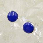 Lapis Lazuli Round Stud Earrings 8mm