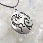 Kokopelli Blue Flute Pendant from Turtle Island