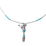 Stallion Necklace in Silver and Turquoise