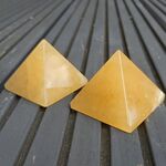 Orange Calcite Pyramids