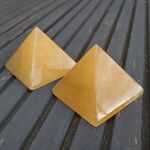 Orange Calcite Pyramids
