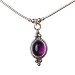 Amethyst Necklace in Sterling Silver