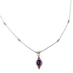 Amethyst Necklace in Sterling Silver