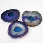 Purple Agate Slab T-Lite Candle Holder
