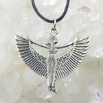 Winged Isis Pewter Pendant