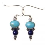 Turquoise and Lapis Earrings