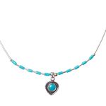 Sterling Silver Turquoise Heart Necklace