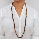 Tiger Eye Chip Necklace 32 inch