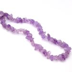 Amethyst Lavender Chip Necklace 36 inch