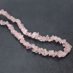 Rose Quartz Chip Necklace 36 inch