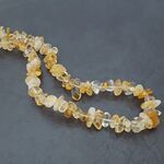 Citrine Chip Necklace 36 inch