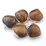 Tigers Eye Heart Pendant Surround Mount