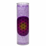 Purple Flower of Life Candle with Essential Oils