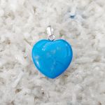 Blue Howlite Gemstone Heart Pendant
