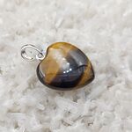 Tiger Eye Flat Heart Pendant
