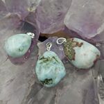 Larimar Tumble Stone Pendants