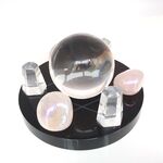 Star of Solomon Grid Display Stand in Obsidian