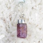 Natural Ruby Pendant in Solid 925 Silver No8