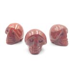 Tiny Red Jasper Crystal Skull, Sold Singly