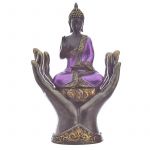 Purple and Black Thai Buddha in Hands