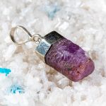Natural Ruby Pendant in Solid 925 Silver No30