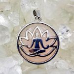 Rose Quartz Meditation Lotus Pendant