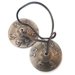 Tibetan Ting Sha Cymbals Om Mani Padme