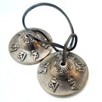 Tibetan Ting Sha Cymbals Om Mani Padme