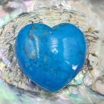 Blue Howlite Puff Hearts 4cm