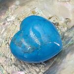 Blue Howlite Puff Hearts 4cm