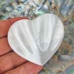 Selenite Sculptured Heart