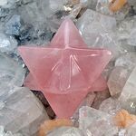 Rose Quartz Merkaba Stars
