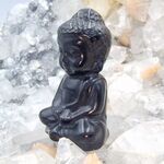 Black Obsidian Gemstone Thai Buddha