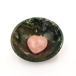 Green Moss Agate Crystal Gem Bowl