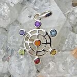 Gemstone Crop Circle Chakra Pendant