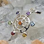 Gemstone Crop Circle Chakra Pendant