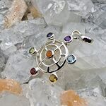 Gemstone Crop Circle Chakra Pendant