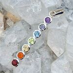 Gemstone Chakra Thin Column Pendant
