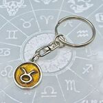 Taurus Zodiac Astrology Star Sign Key Ring