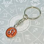 Leo Zodiac Astrology Star Sign Key Ring