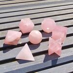 Rose Quartz Sacred Geometry Crystal Set